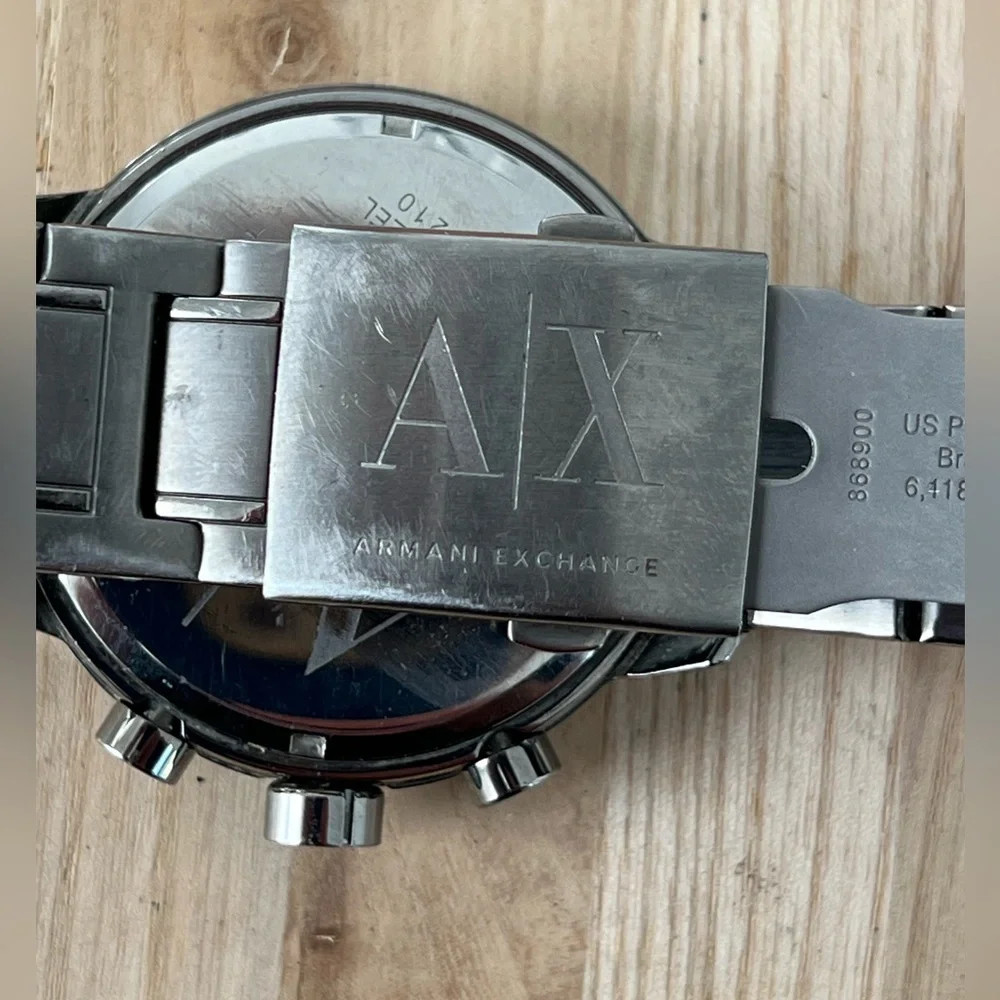 Armani Exchange Chronograph Crystal Men’s Watch All Stainless Steel, Date Window